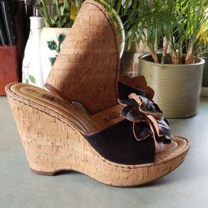 Born Crown Shoes - BORN CROWN CUTIE PIE CORK PLATFORM.LEATHER FLOWER! Born Crown Shoes - BORN CROWN CUTIE PIE CORK PLATFORM.LEATHER FLOWER!